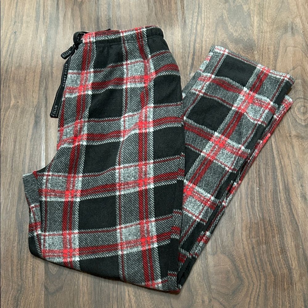 Perry Ellis Plaid Men's Fleece Lounge Pants